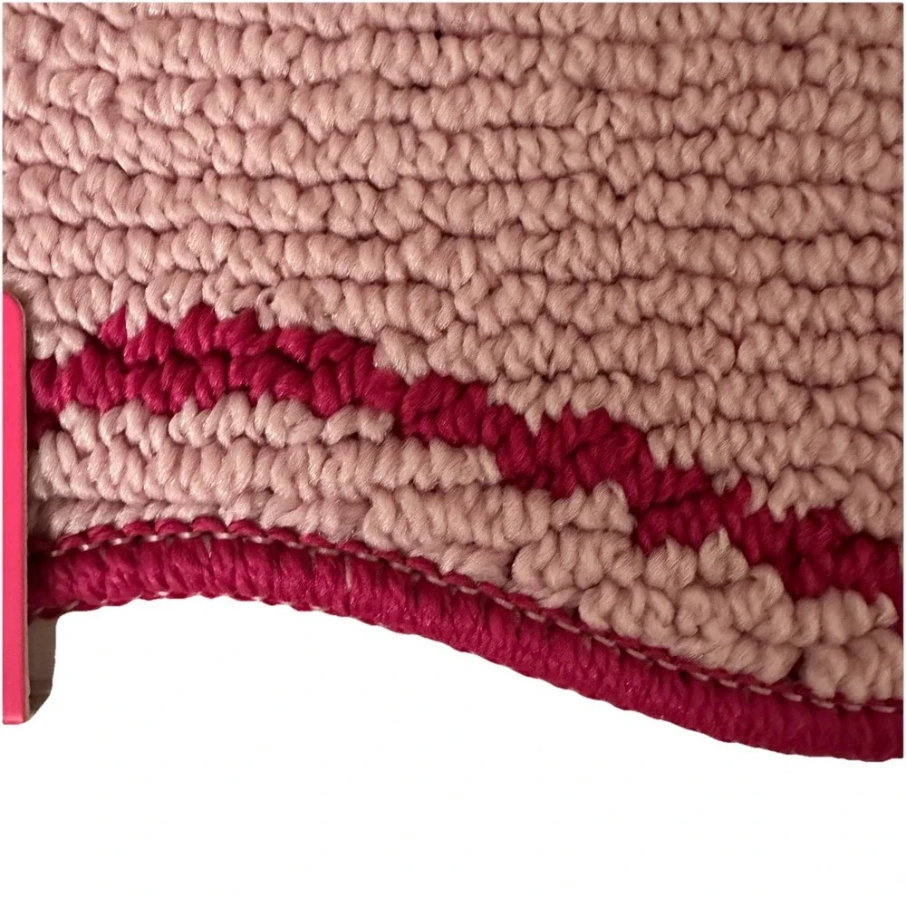 Juicy Couture Pink Bow Accent Rug Bath Mat Coquette Scalloped 26x45
